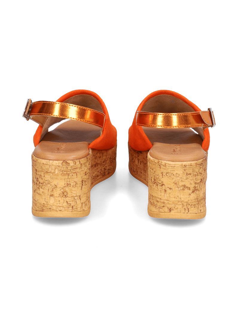 TAMARIS-Veloursleder-Keilsandale-orange