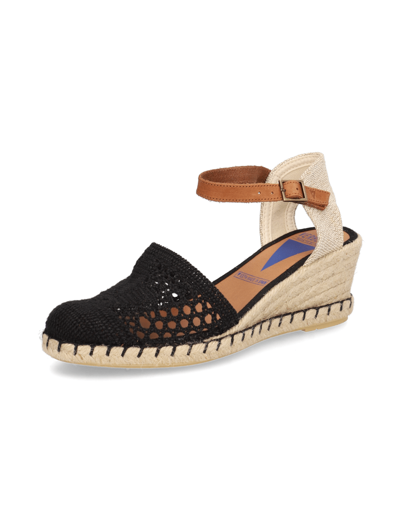 Verbenas-textil-sandály-na-klínku-černá