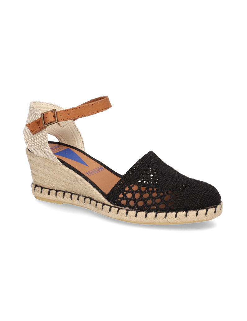 Verbenas-textil-sandály-na-klínku-černá