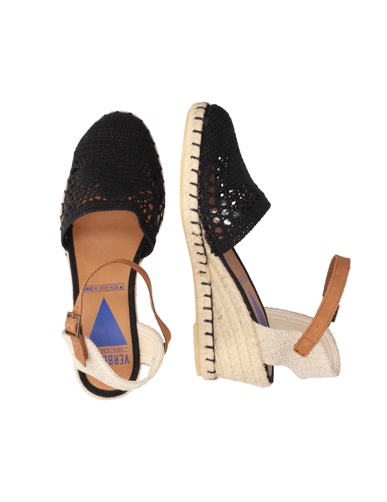 Verbenas-textil-sandály-na-klínku-černá