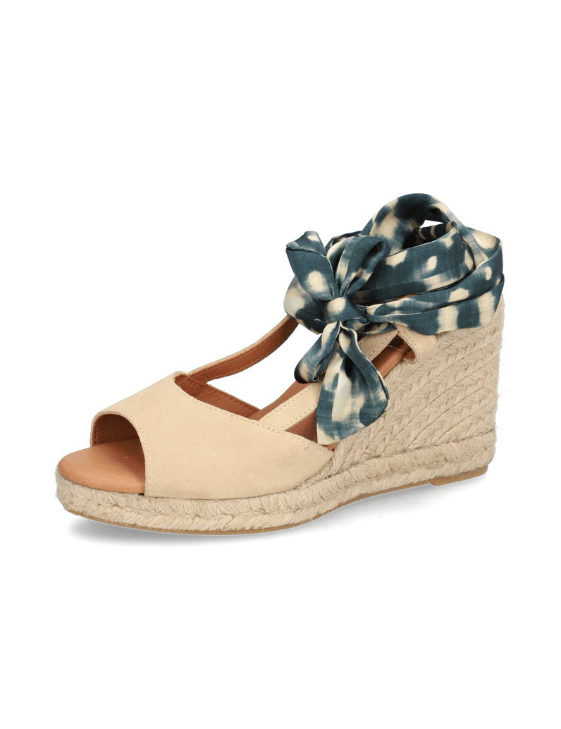 Pat-Calvin-velur-sandály-na-klínku-červená