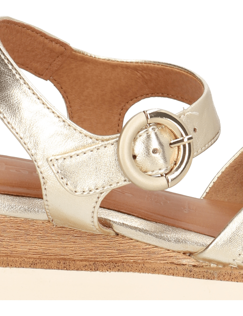 TAMARIS-Glattleder-Sandale-gold