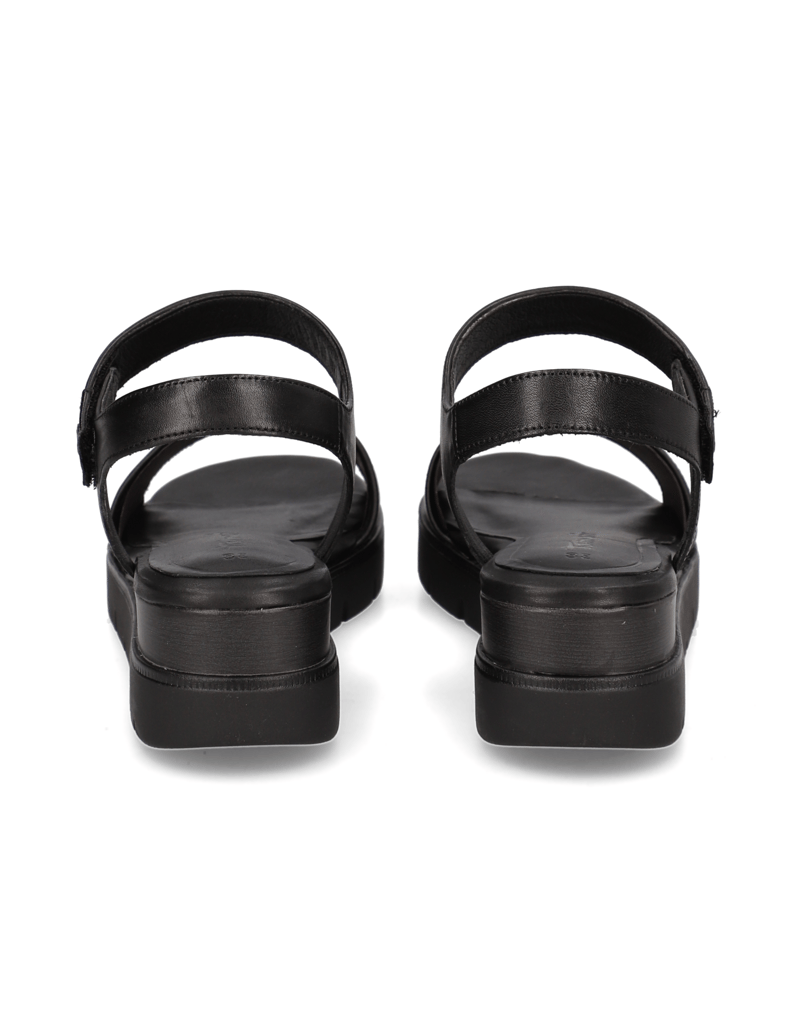 TAMARIS-Glattleder-Sandale-schwarz