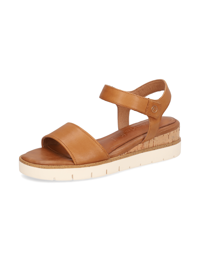 TAMARIS-Glattleder-Sandale-schwarz