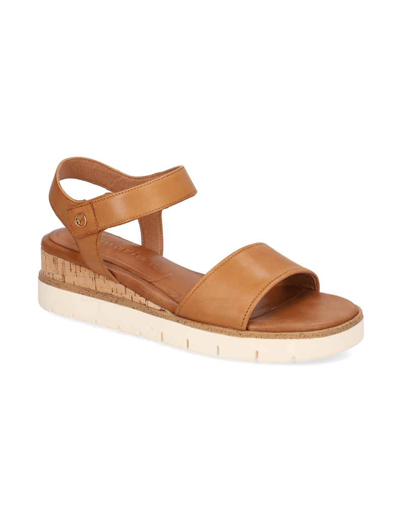 TAMARIS-Glattleder-Sandale-schwarz