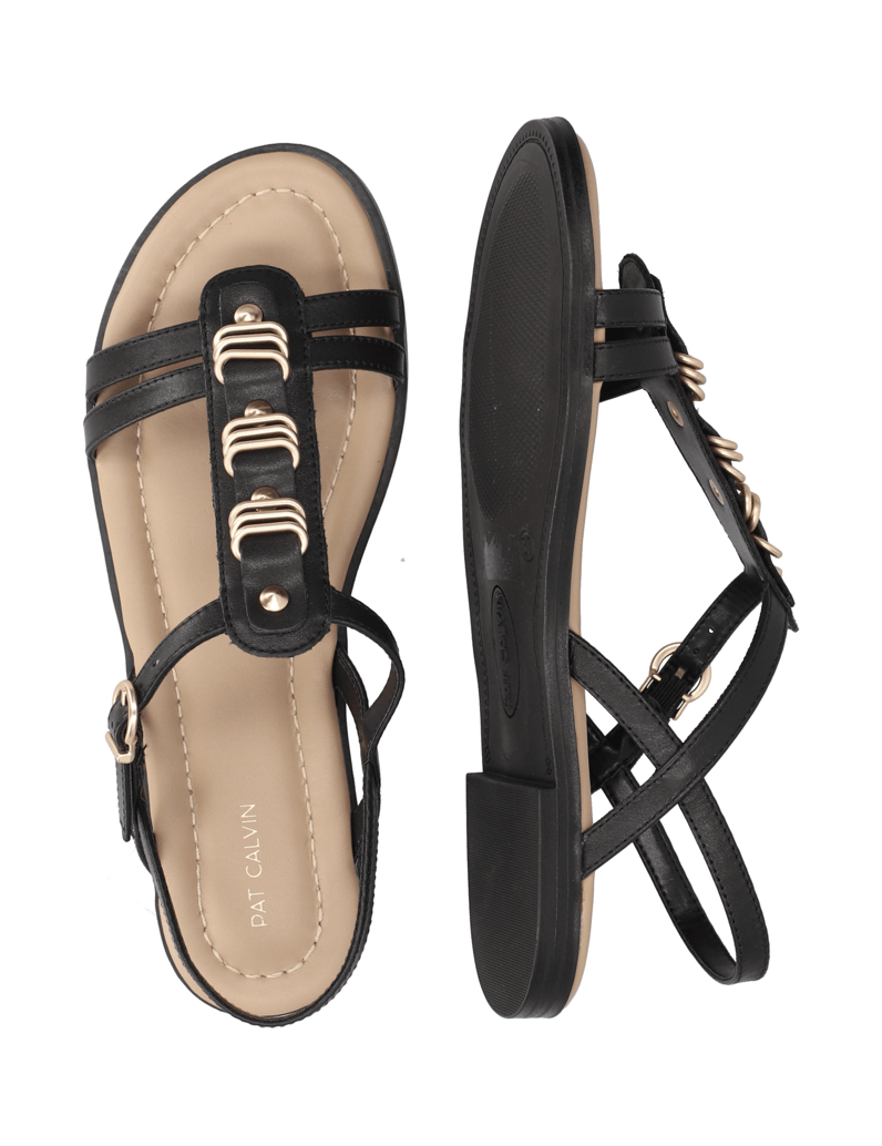 Pat-Calvin-hladká-kůže-sandály-černá