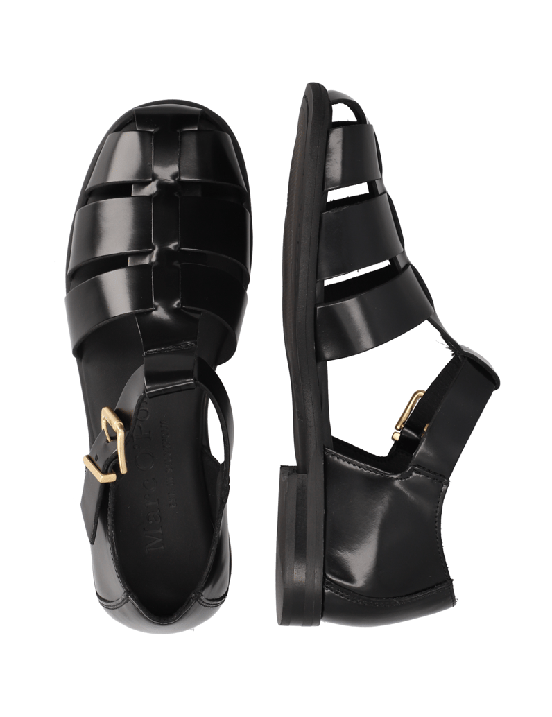 Marc-O´Polo-Glattleder-Sandale-schwarz