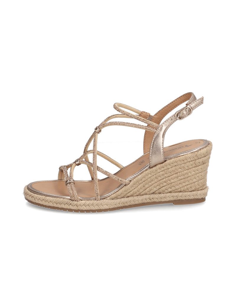 TAMARIS-ostatné-vrchové-materiály-sandále-na-kli-zlatá