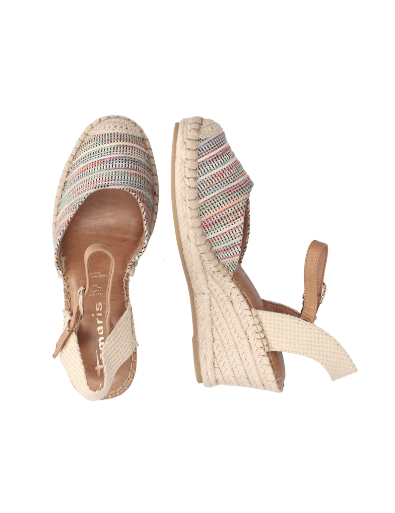 TAMARIS-textil-sandále-na-klinovom-podpätku-viacfarebný