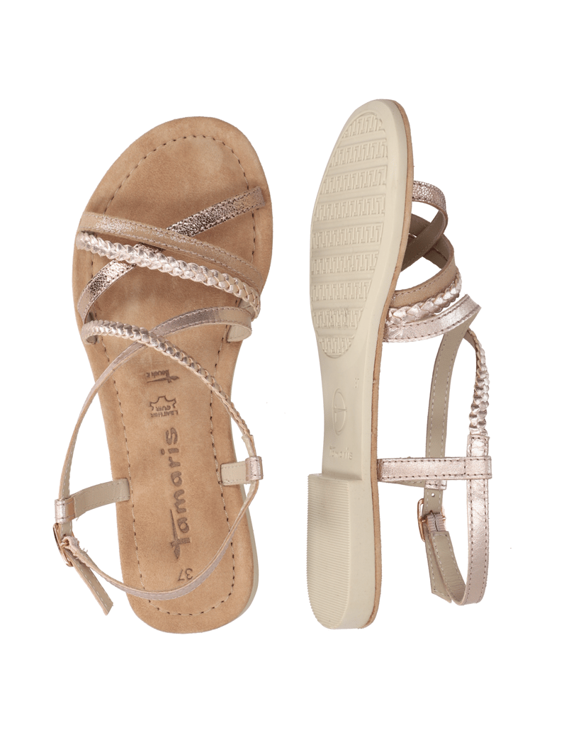 TAMARIS-Lederkombination-Sandale-rosa