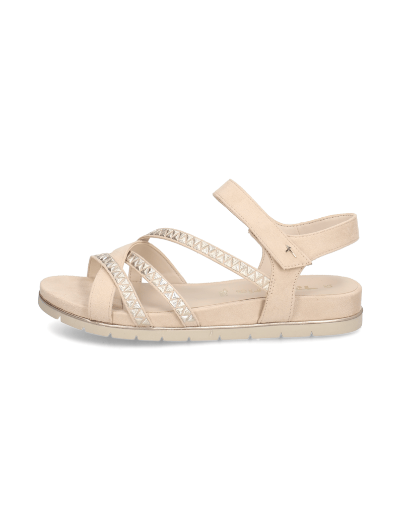 TAMARIS-imitacijski-velur-sandali-bež