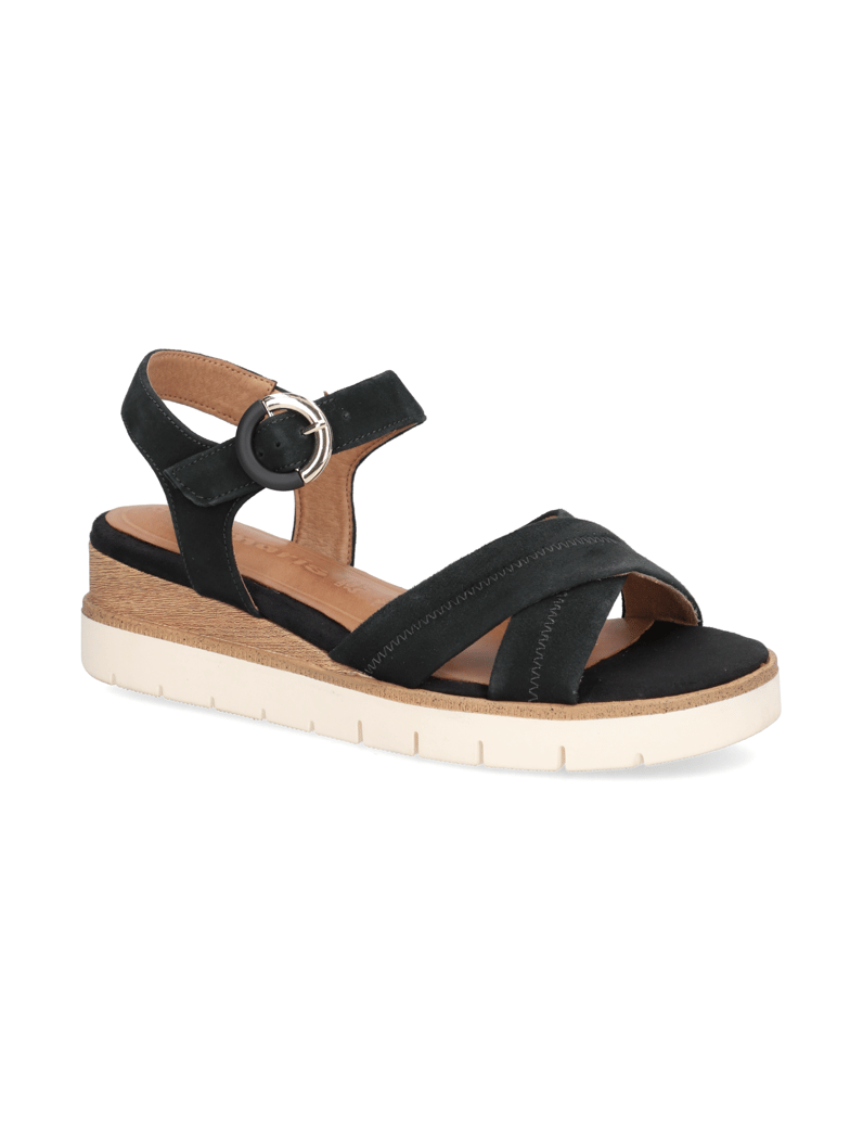 TAMARIS-velur-sandály-modrá