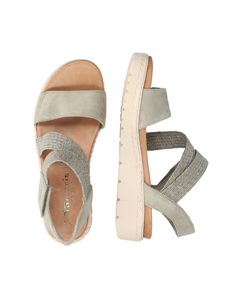 TAMARIS-kombinacija-usnja-sandali-kaki