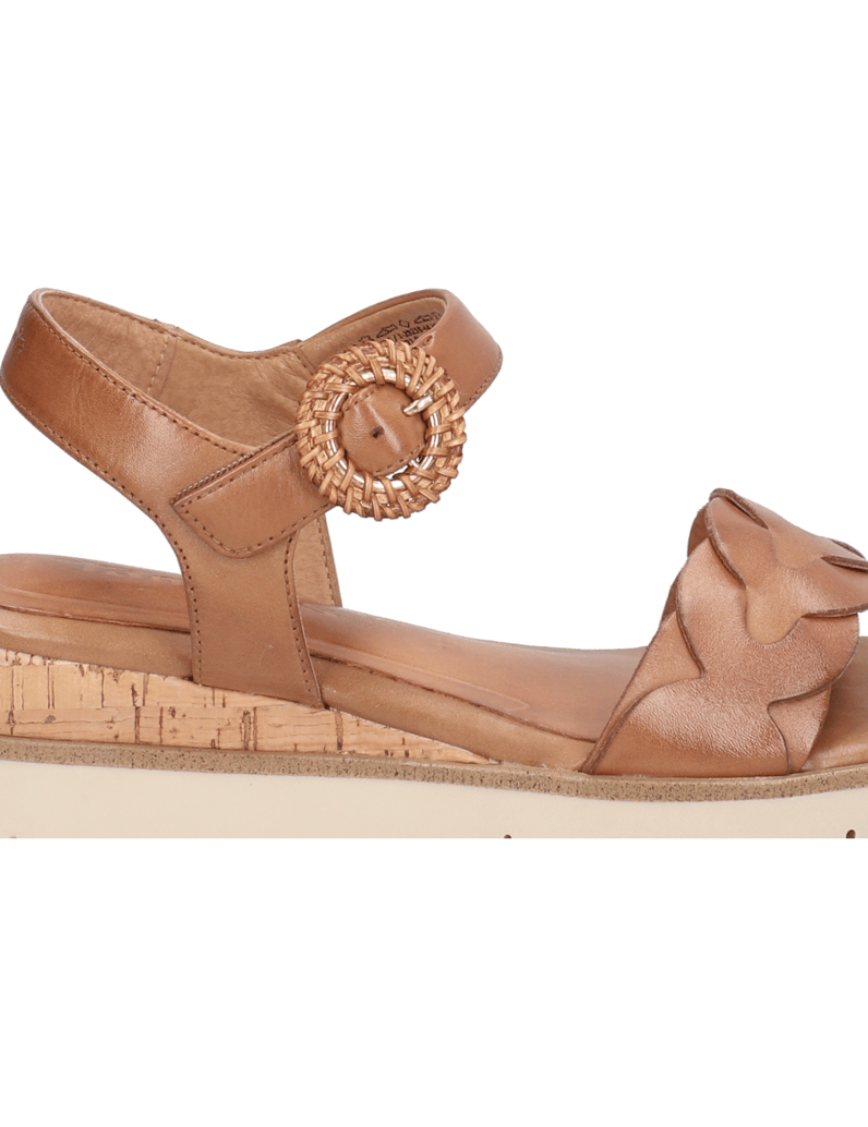 TAMARIS-Glattleder-Sandale-cognac