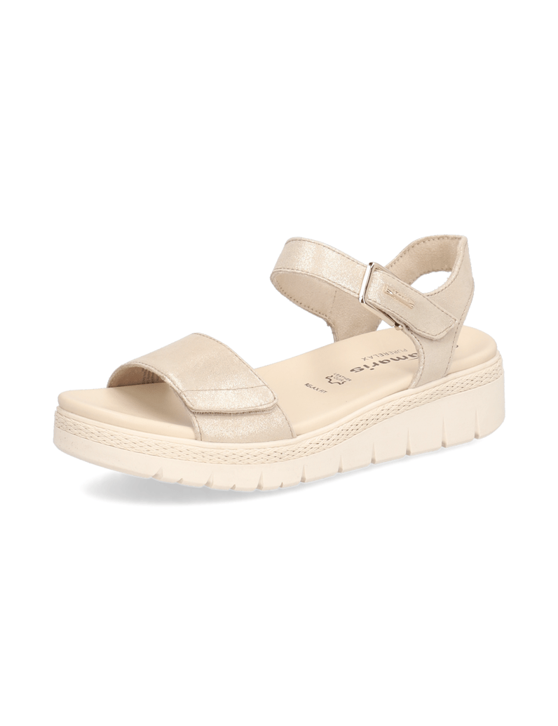 TAMARIS-Nubukleder-Sandale-gold