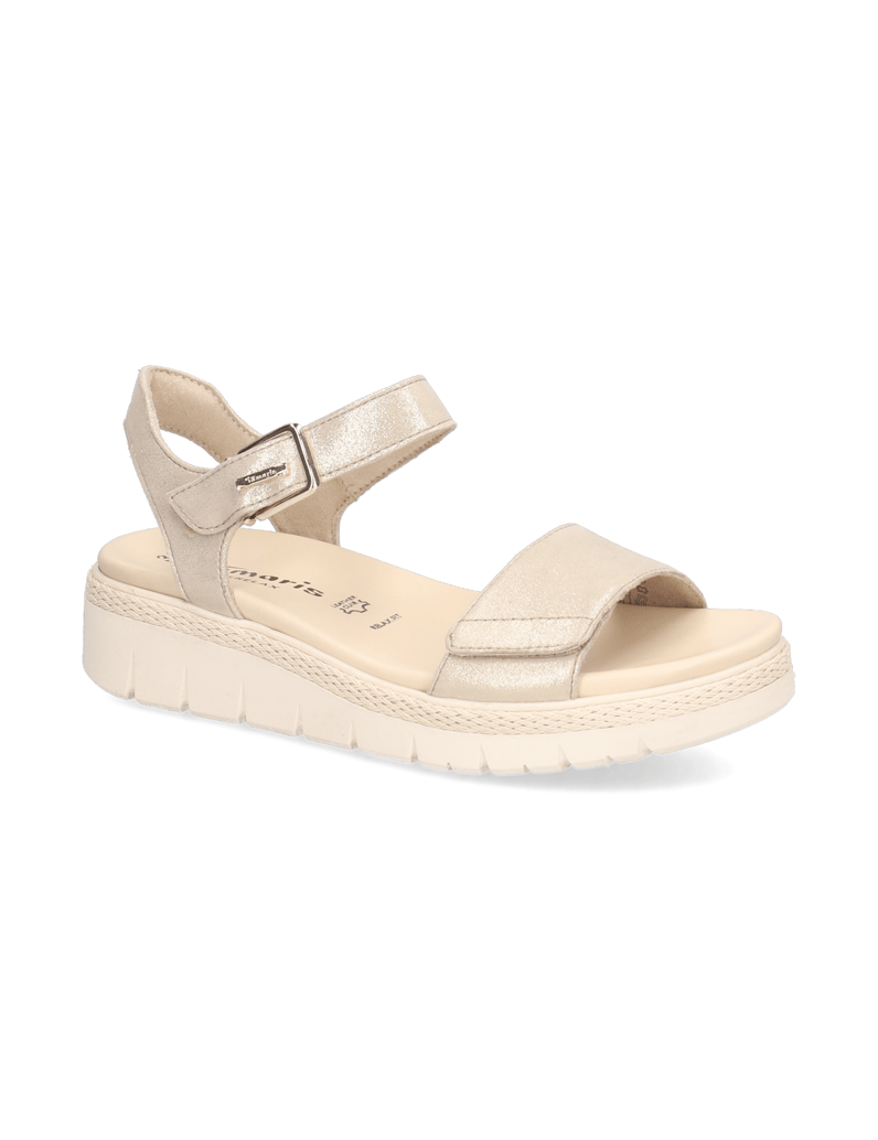TAMARIS-Nubukleder-Sandale-gold