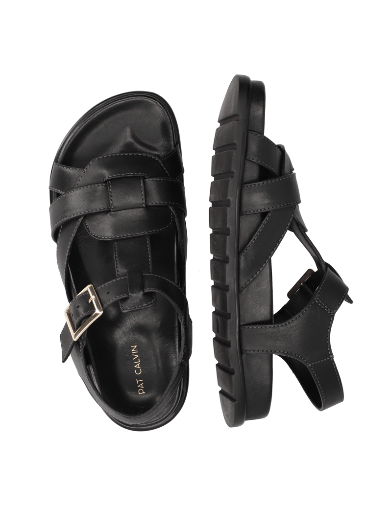 Pat-Calvin-hladká-kůže-sandály-černá