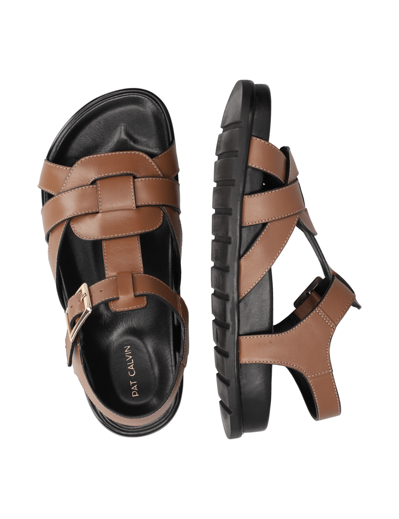 Pat-Calvin-hladká-kůže-sandály-černá