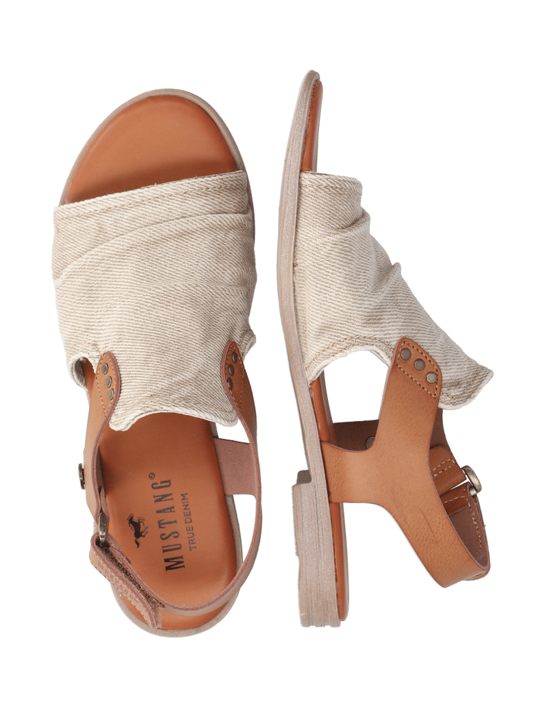 Mustang-tekstil-sandali-bež