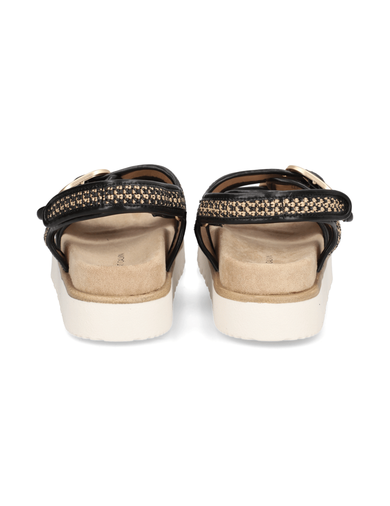 Pat-Calvin-textil-sandále-čierna