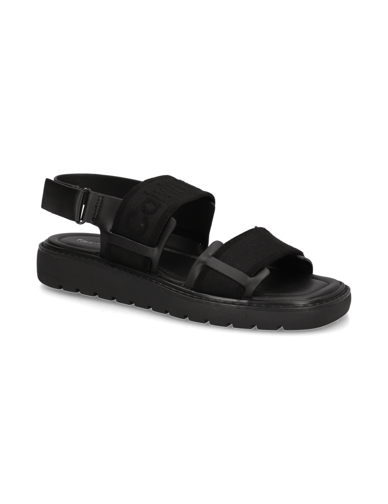 CALVIN-KLEIN-JEANS-SQ-MOLDED-SANDAL-WEBB-črna