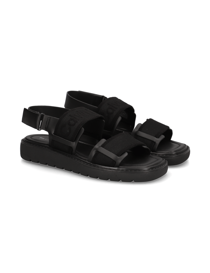 CALVIN-KLEIN-JEANS-SQ-MOLDED-SANDAL-WEBB-črna