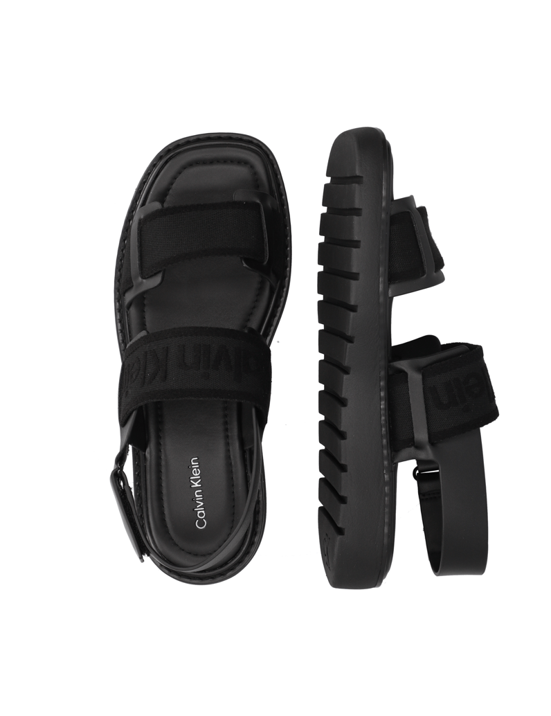 CALVIN-KLEIN-JEANS-SQ-MOLDED-SANDAL-WEBB-črna