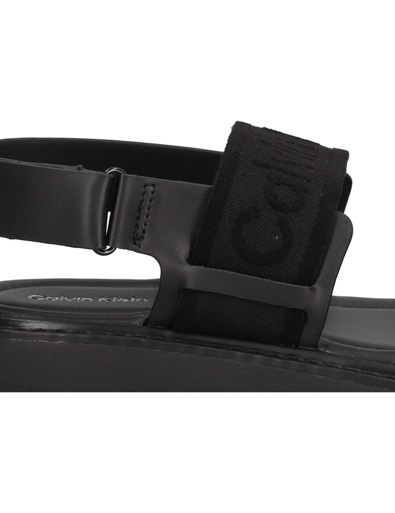 CALVIN-KLEIN-JEANS-SQ-MOLDED-SANDAL-WEBB-črna
