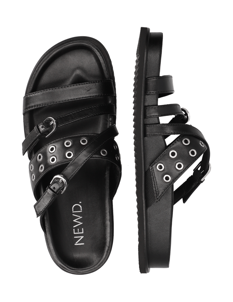 NEWD.Tamaris-Glattleder-Sandale-schwarz