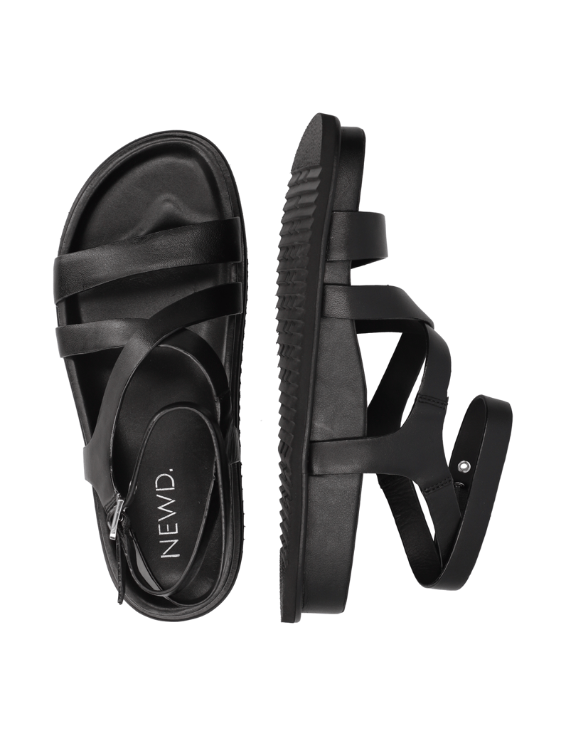 NEWD.Tamaris-Glattleder-Sandale-schwarz