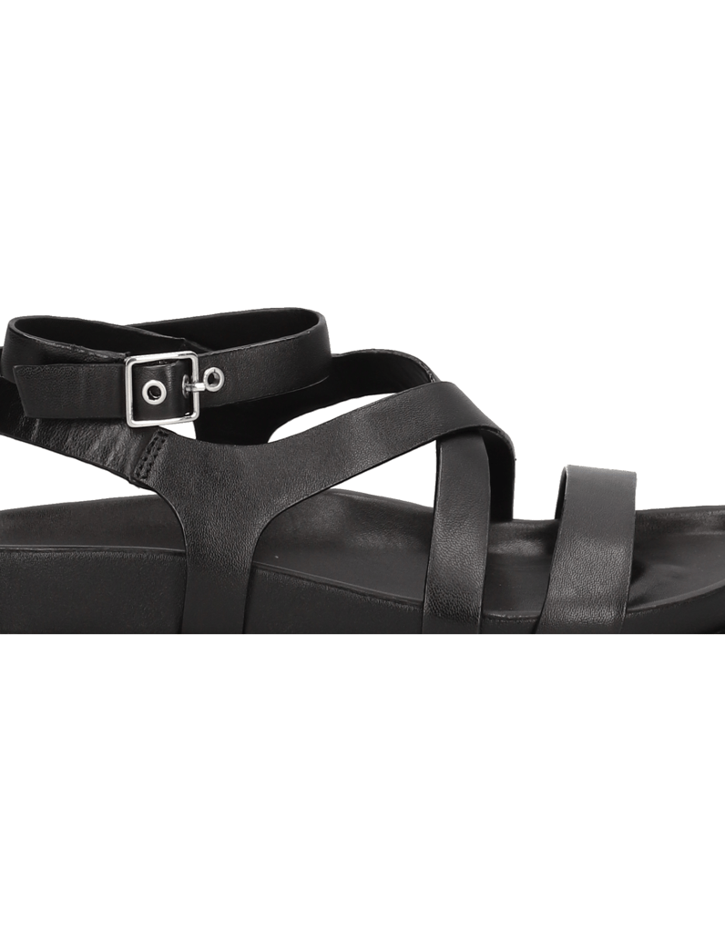 NEWD.Tamaris-Glattleder-Sandale-schwarz