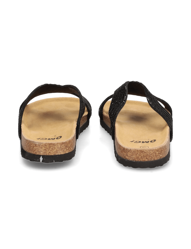 OMG!-polyuretan-pantofle-černá