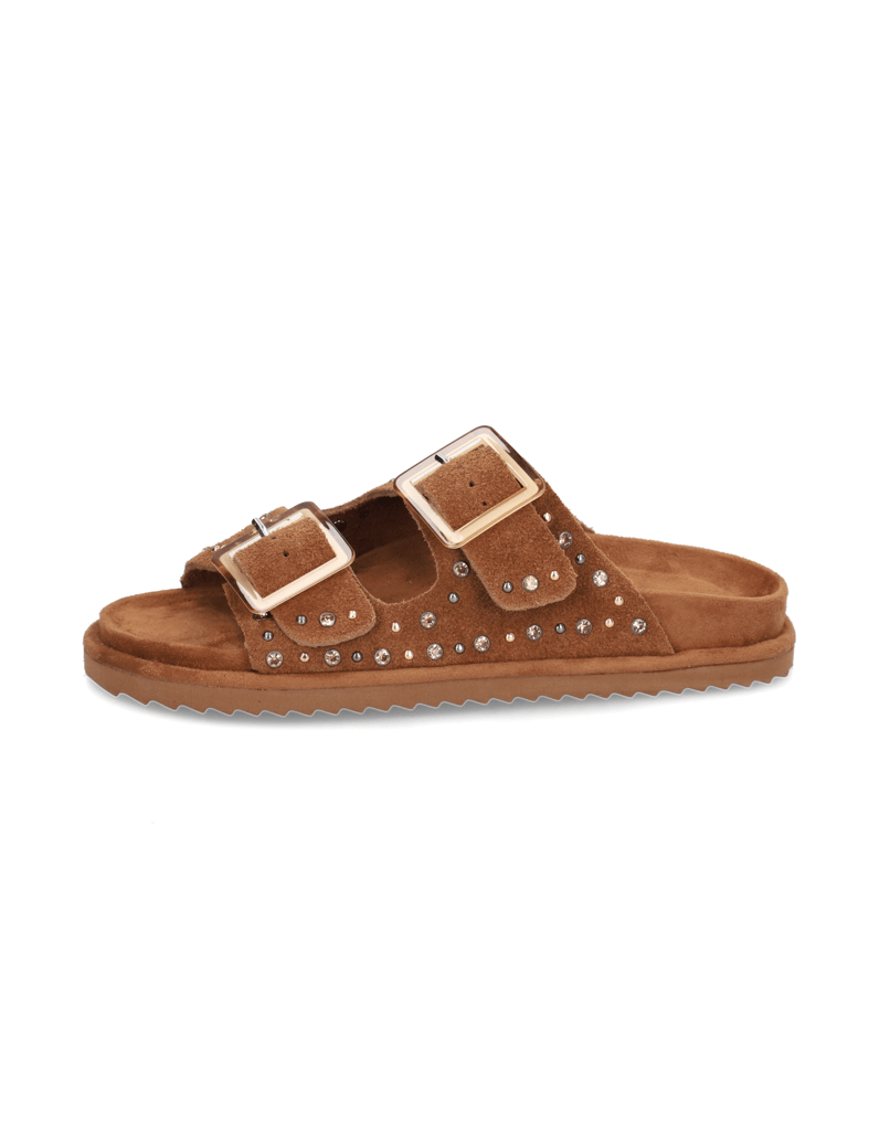Colors-of-California-Veloursleder-Pantoffel-cognac