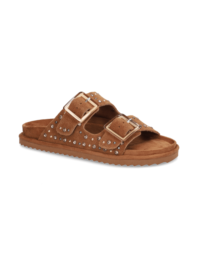 Colors-of-California-Veloursleder-Pantoffel-cognac