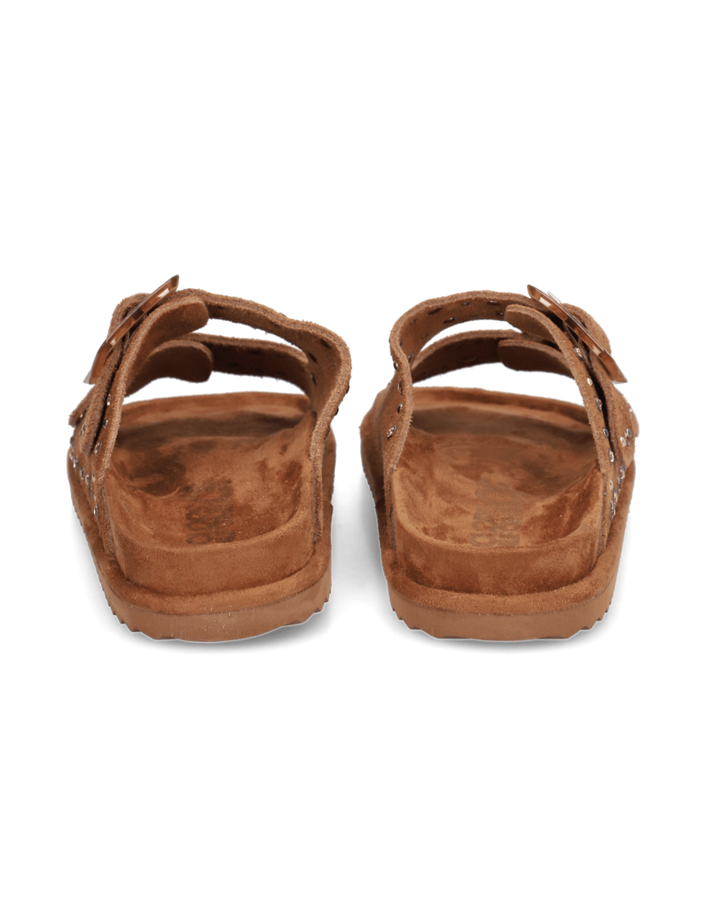 Colors-of-California-Veloursleder-Pantoffel-cognac