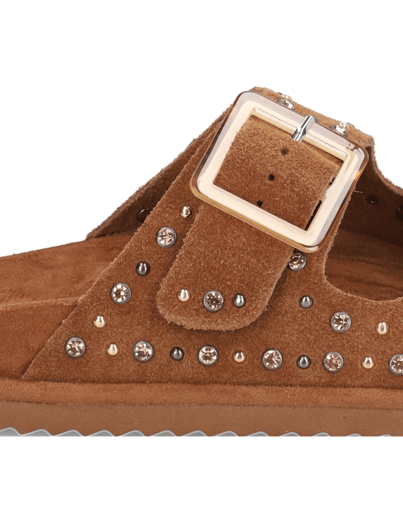 Colors-of-California-Veloursleder-Pantoffel-cognac