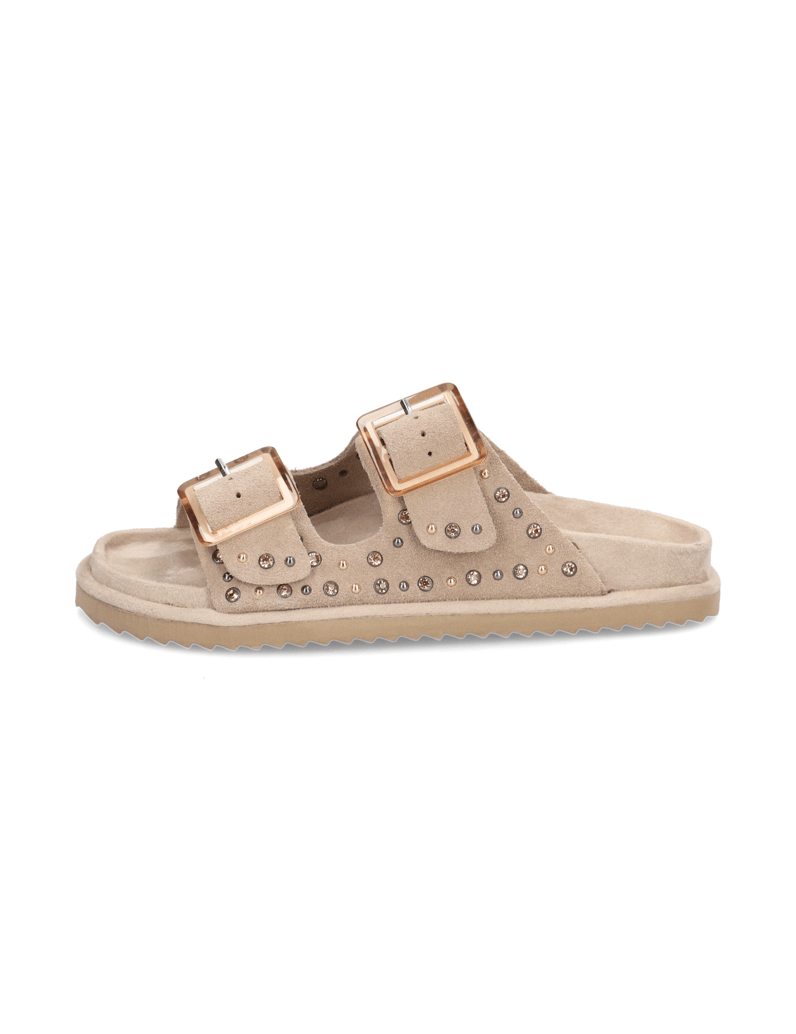 Colors-of-California-Veloursleder-Pantoffel-cognac