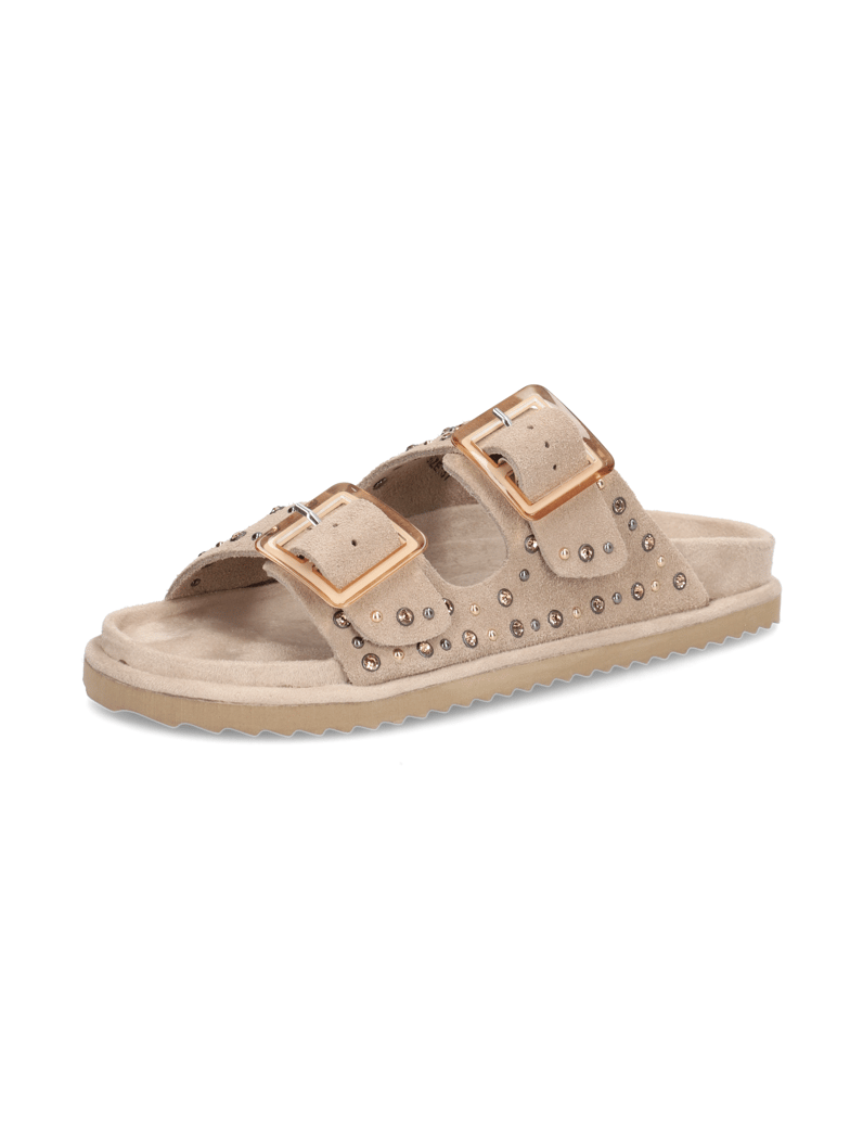 Colors-of-California-Veloursleder-Pantoffel-cognac