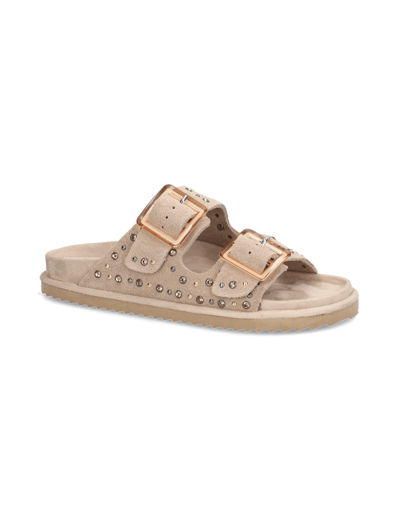 Colors-of-California-Veloursleder-Pantoffel-cognac