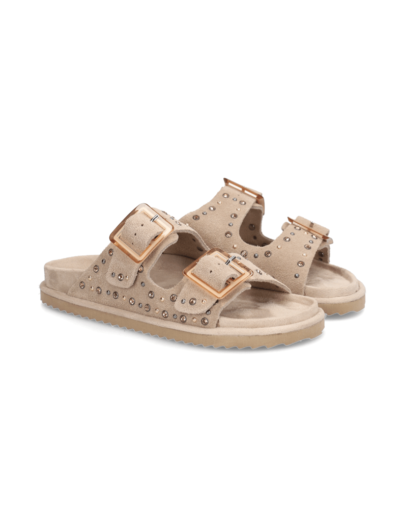 Colors-of-California-Veloursleder-Pantoffel-cognac