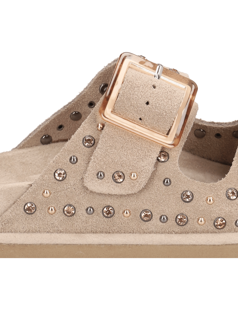 Colors-of-California-Veloursleder-Pantoffel-cognac