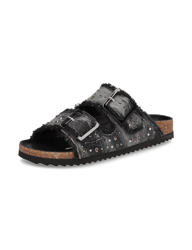 Colors-of-California-Textil-Pantoffel-schwarz