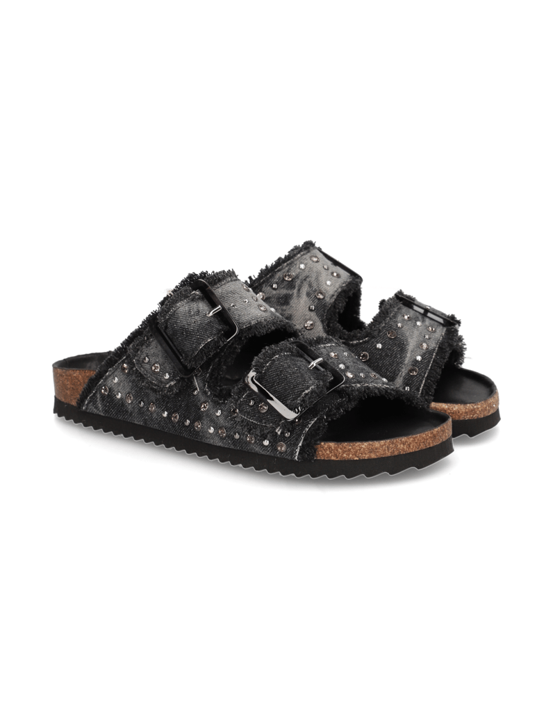 Colors-of-California-Textil-Pantoffel-schwarz