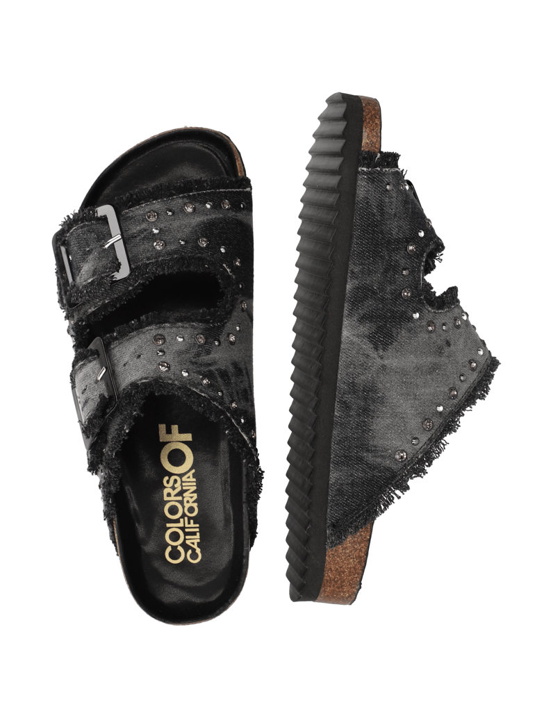 Colors-of-California-Textil-Pantoffel-schwarz