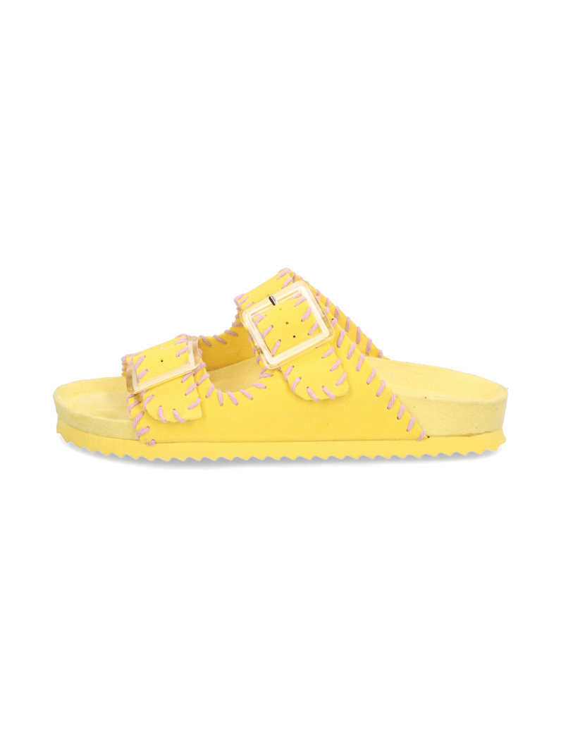 Colors-of-California-Veloursleder-Pantoffel-gelb