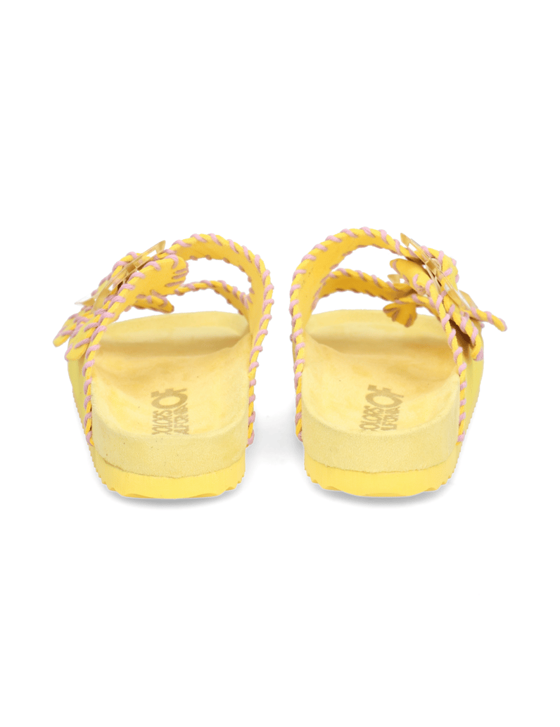 Colors-of-California-Veloursleder-Pantoffel-gelb