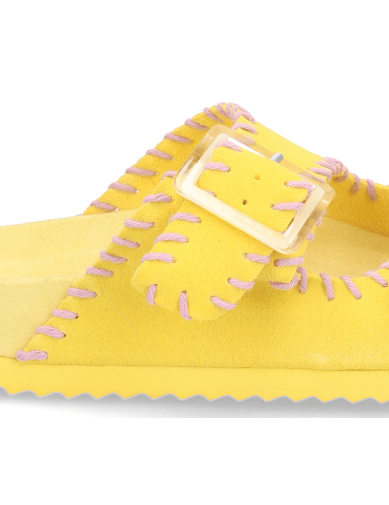 Colors-of-California-Veloursleder-Pantoffel-gelb