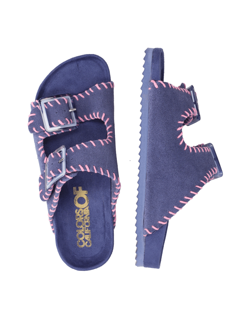 Colors-of-California-Veloursleder-Pantoffel-gelb