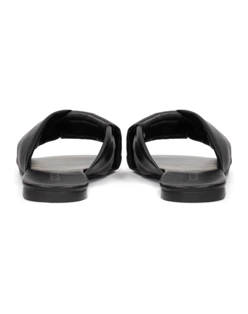 Kazar-Leather-black-slides-with-soft-straps-čierna