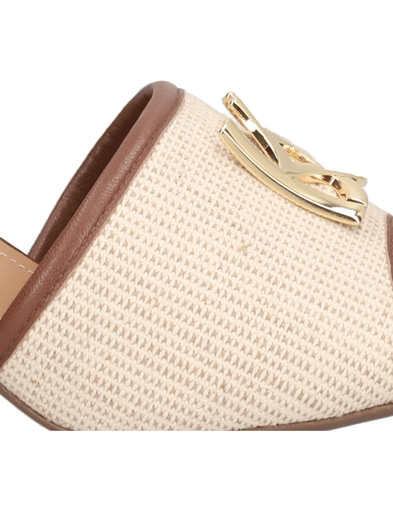 Kazar-Leather-mules-with-canvas-fabric-strap-hnedá